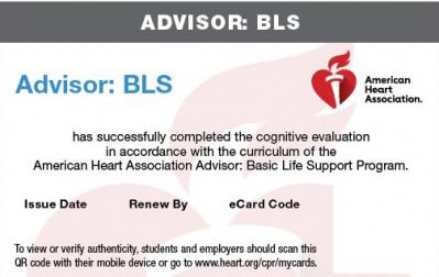 BLS Advisor Card