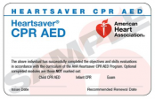 Heartsaver CPR AED Card