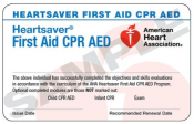 Heartsaver First Aid CPR AED Card